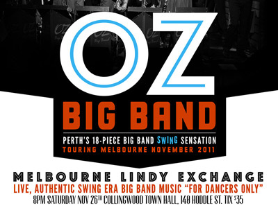 Oz Big Band tour poster band poster retro typography