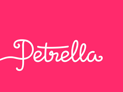 Petrella feminine lettering logo script wordmark