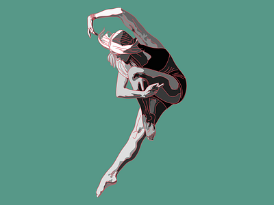 A study of bodies in motion in-between poses. No. 4 affinity designer illustration pose shading silhouette vector