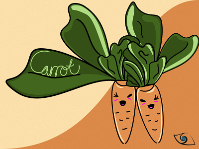 Cute Veggies - Carrots （＾ヮ＾) affinity designer carrots cute daily illustration vector vector illustration vegetables veggies