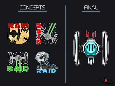 Star Wars Inspired Raid Emote (｡▼皿▼) affinity designer branding darkside design emote emotes illustration starwars tie fighter vector vector illustration