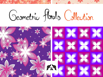 Geometric Florals Patterns..✿ꈍˬꈍ)つ━✫❁*✧･ﾟ★｡:* affinity designer floral flowers geometric illustration vector vector illustration