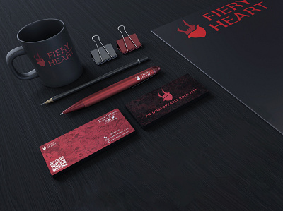 Fiery Heart Mock ups Collection branding graphic design