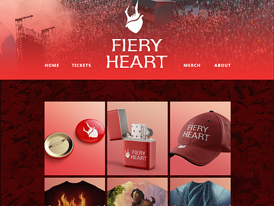 Fiery website 2 merch design graphic design ui ux web