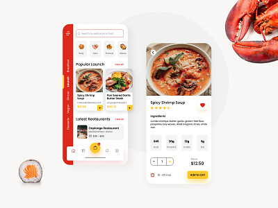 Food Delivery App Concept app delivery delivery app design food food app ui ux