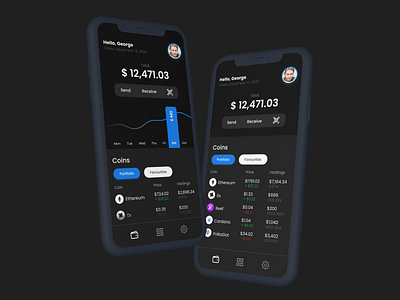 Crypto Wallet App app app ui bitcoin bitcoin wallet bitcoins crypto crypto currency crypto exchange crypto wallet cryptocurrency ethereum exchange mobile mobile app mobile ui