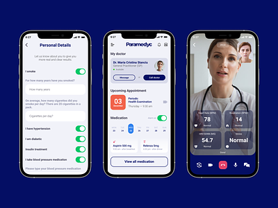 Telemedicine App Concept app app ui concept design doctor medical mobile app mobile ui telemedicine ui video
