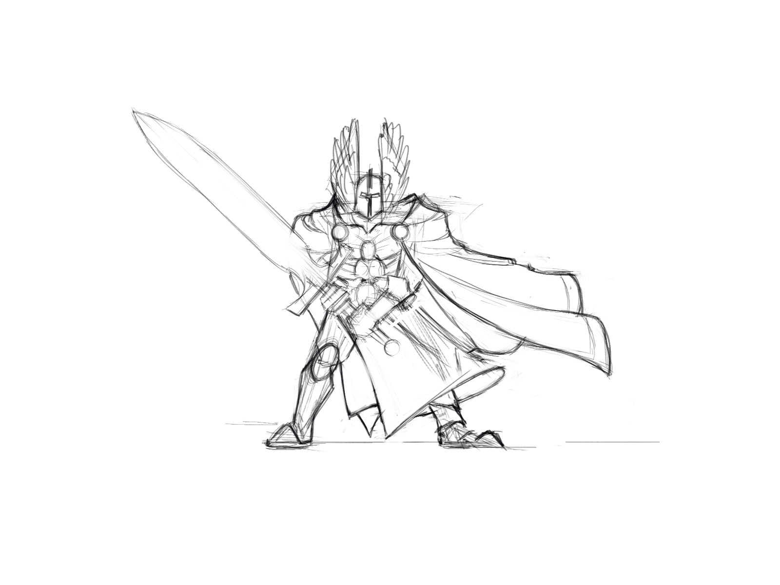 Game Character - Paladin character concept design game gamedesign illustration