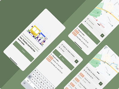 TroleGo - Public Transportation Application app app ui concept design green illustration mobile app mobile ui transport ui