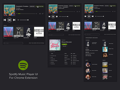 Spotify Music Mini Player UI