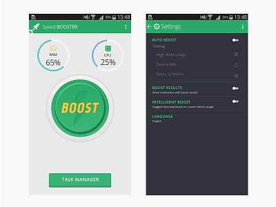 Speedup Booster - Mobile UI Design