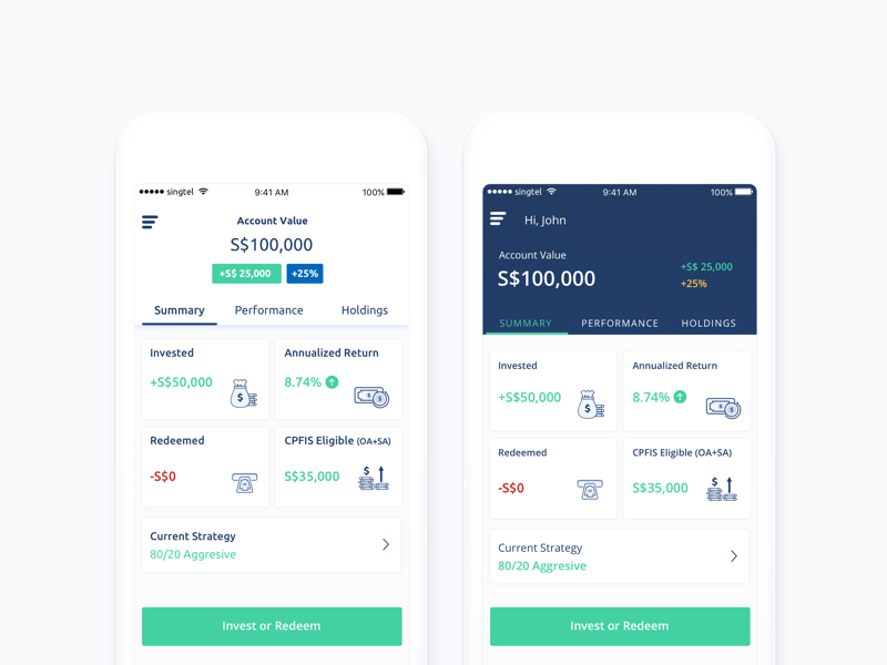 Fintech app UI by Dei on Dribbble