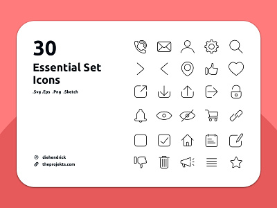 Free Essential Icons set