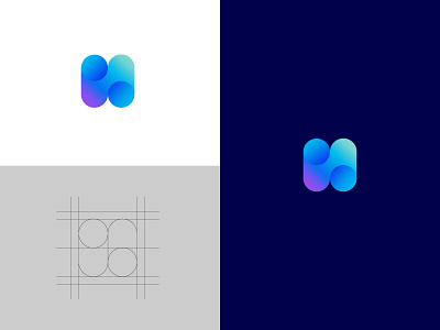 H Letter Mark Logo Design