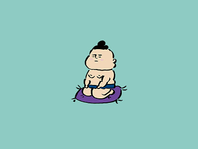 sumo wrestler human illustration man seiza sumo wrestler