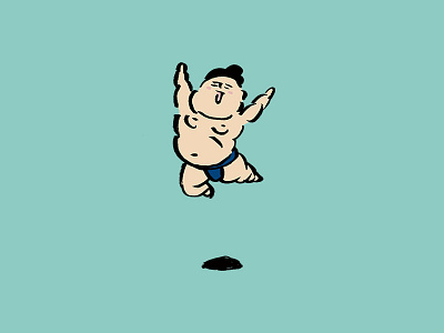 sumo wrestler 3 human illustration jump man sumo wrestler