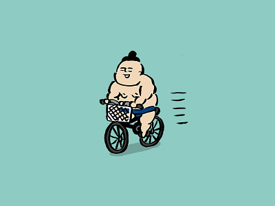 sumo wrestler 6 bike human illustration man sumo wrestler
