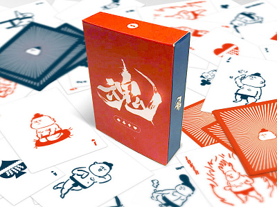 Sumo Wrestlers Playing Cards