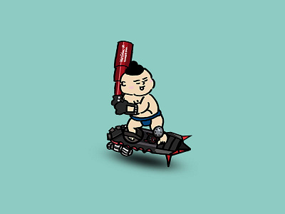 sumo wrestler 10 biff bttf2 hoverboard human illustration kirkgibsonjr.slugger2000 man pitbull sumo sumowrestler wrestler