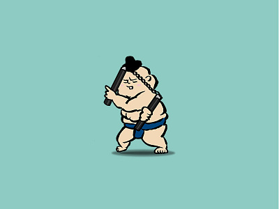 sumo wrestler 13 human illustration man nunchaku sumo sumowrestler wrestler