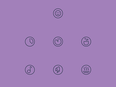 Tiny Spa Icons calm icons line spa tiny