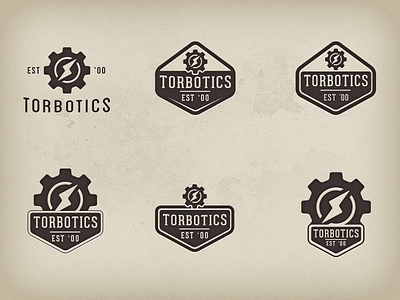 Torbotics Logos badge bolt gear logo logoforms