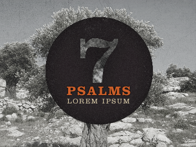 7psalms Banner album cover bw circle trees