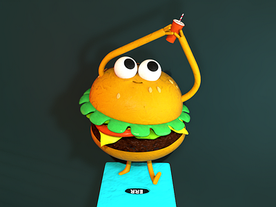 Fastfood life 3d burger c4d character cinema 4d design fastfood illustration