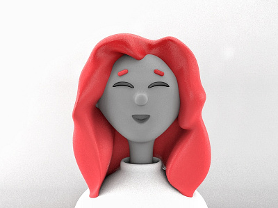 Oh Hello 3d aftereffects c4d cinema 4d face human illustraion illustration portrait redhead render selfportrait