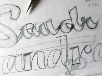 Sandra lettering name sandra