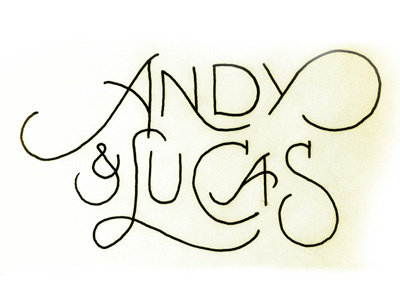 A&L Sketch andy lettering logo lucas music name spain