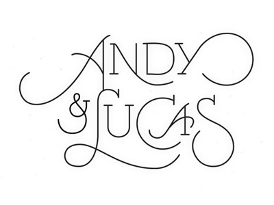 Andy & Lucas andy lettering logo lucas music name spain