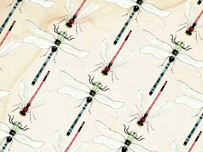 Dragonfly Pattern pattern watercolor