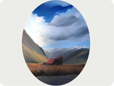 Lonely Lands, Silverton art illustration landscape oil