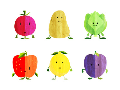 Vegetables and fruits digital fruit icon illustration vegetables