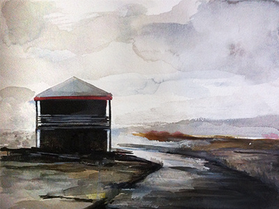 Lonely Land, Bridgeport drawing illustration watercolor