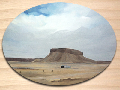 Lonely Lands, Utah art illustration landscape oil