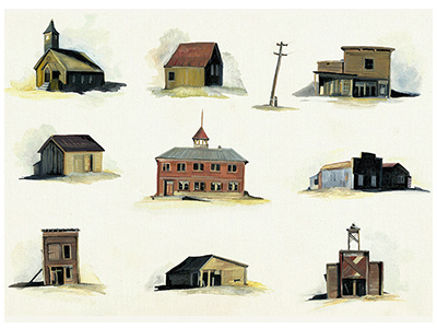 Bodie art california drawing watercolor west