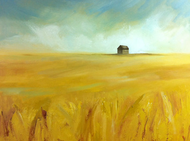 Lonely Lands illustration landscape oil