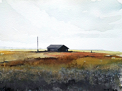 Lonely Lands illustration landscape utah watercolor west