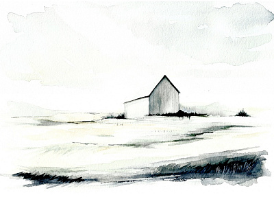 Lonely Lands, California illustration landscape watercolor west