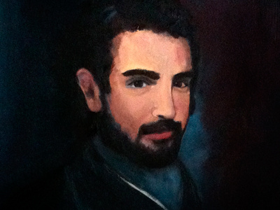 Vault Portraits, Pablo illustration oil portrait