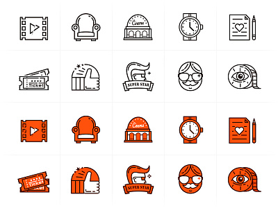 Line icons - 10 outline icons