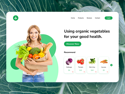 Organic vegetable website