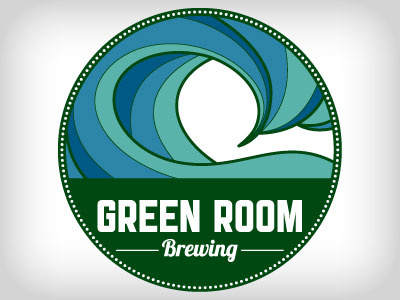 Green Room Brewing Logo 2 beer brewery brewing green room brewing logo surf wave