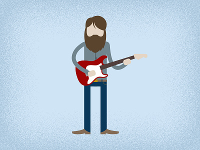 Musician Illustration beard guitar icon illustration infographic music musician