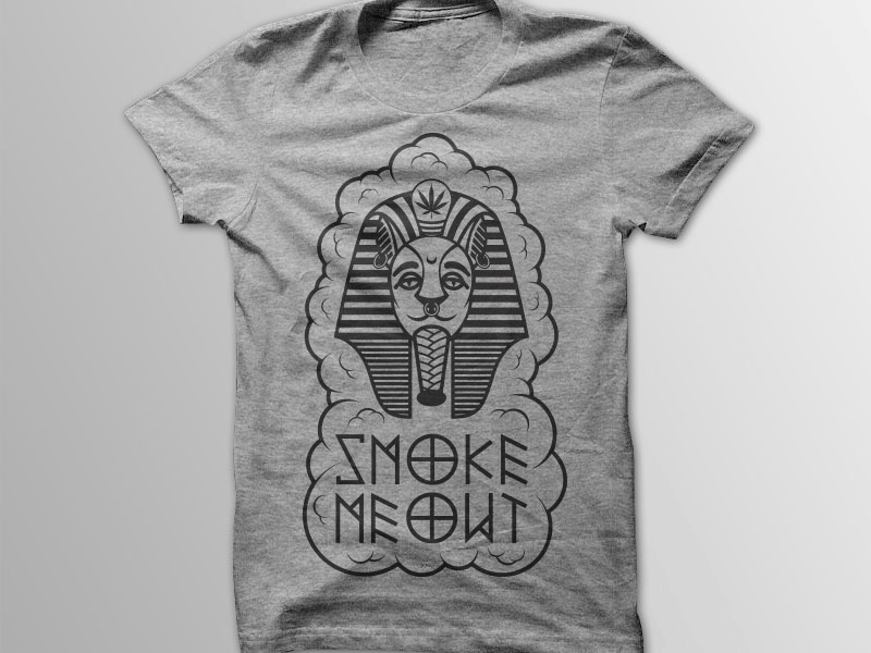 Smoke Meowt T Shirt 420 cat illustration king tut smoke smoke meowt tutankhamun vector weed