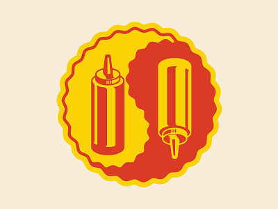 Hot Dog Party Yin Yang branding hot dog icon illustration logo yin tang