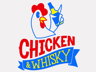 Chicken Whisky Illustration chicken illustration typography whisky