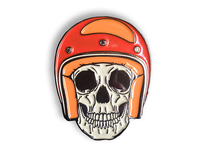 Helmet Skull Pin bobber brat cafe racer chopper enamel pin helmet helmet skull lapel pin motorcycle pin pin game skull